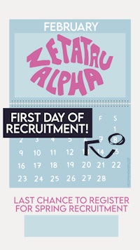 a calendar with the words'first day of recruitment'